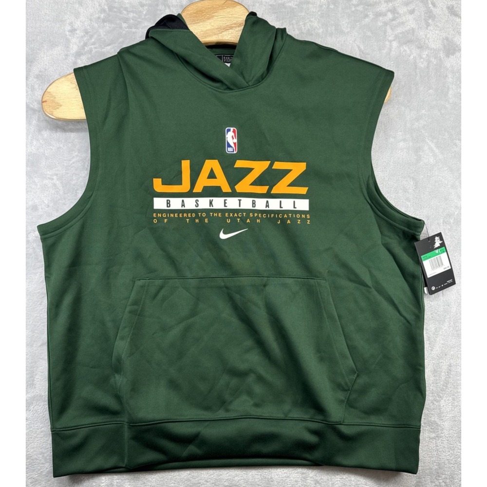 Nike Nike Utah Jazz Sleeveless Shooting Hoodie NBA Team Issued Men's XL NWT